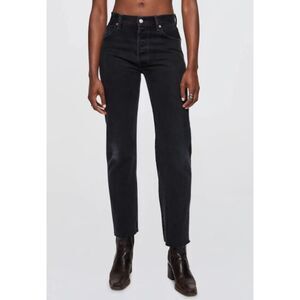 $395 Redone Originals x Levis Jeans Women's 25 High‎ Rise Stove Pipe Black NWT